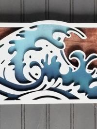 Waves - Gradient Blues Wall or Mantle Decor