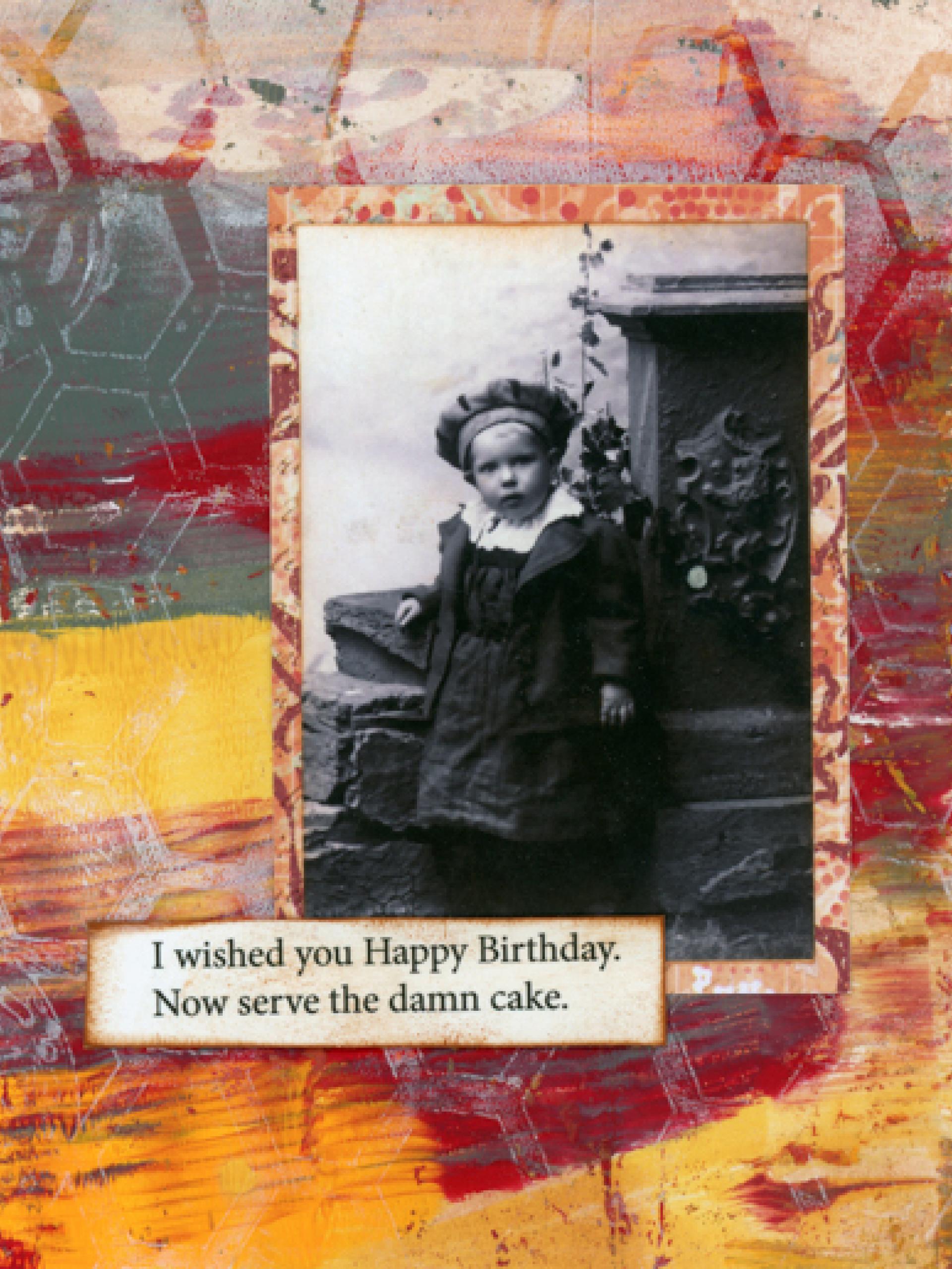 Birthday card - Serve the cake