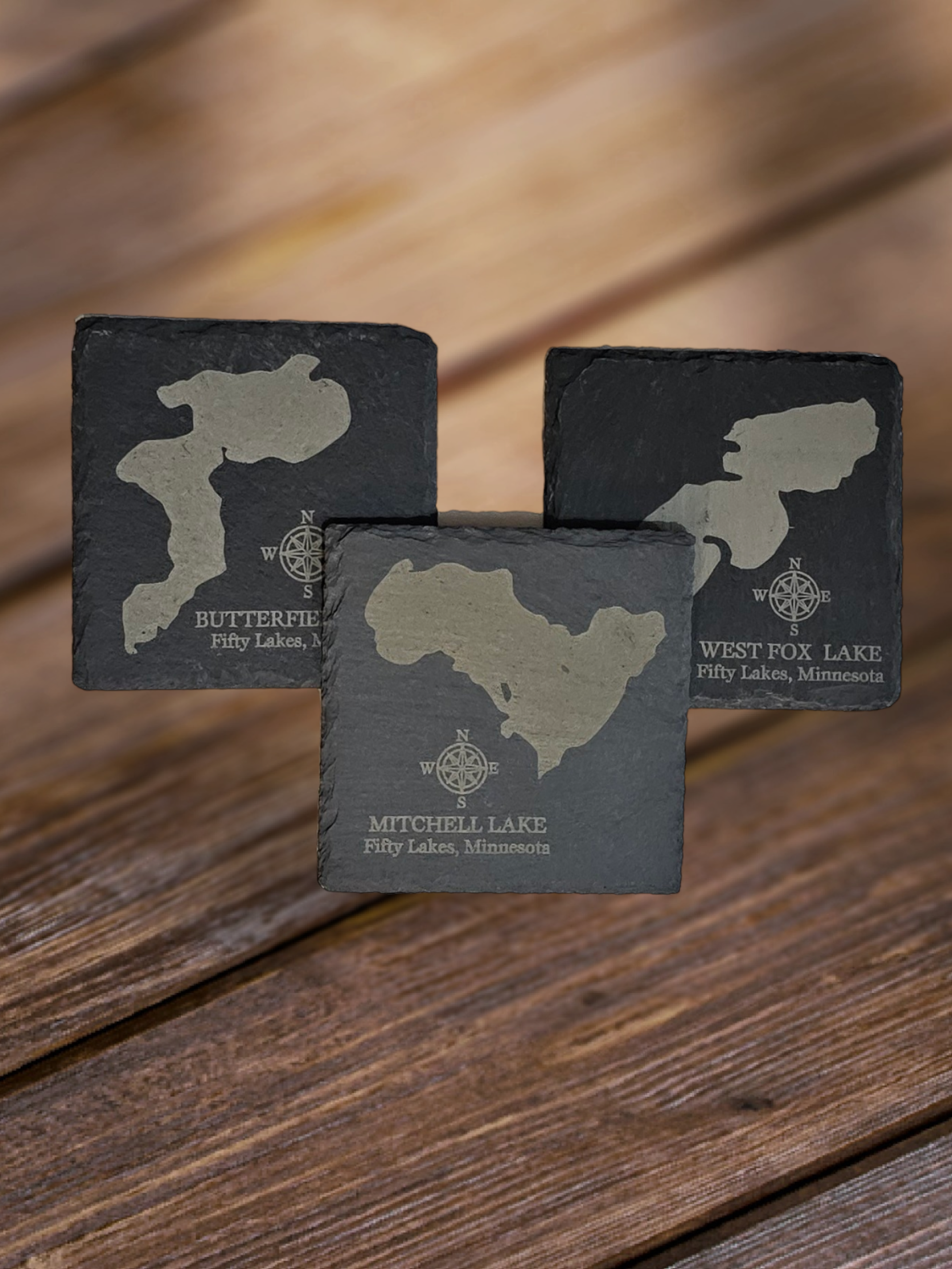 Custom Slate Coaster - Request your lake here!