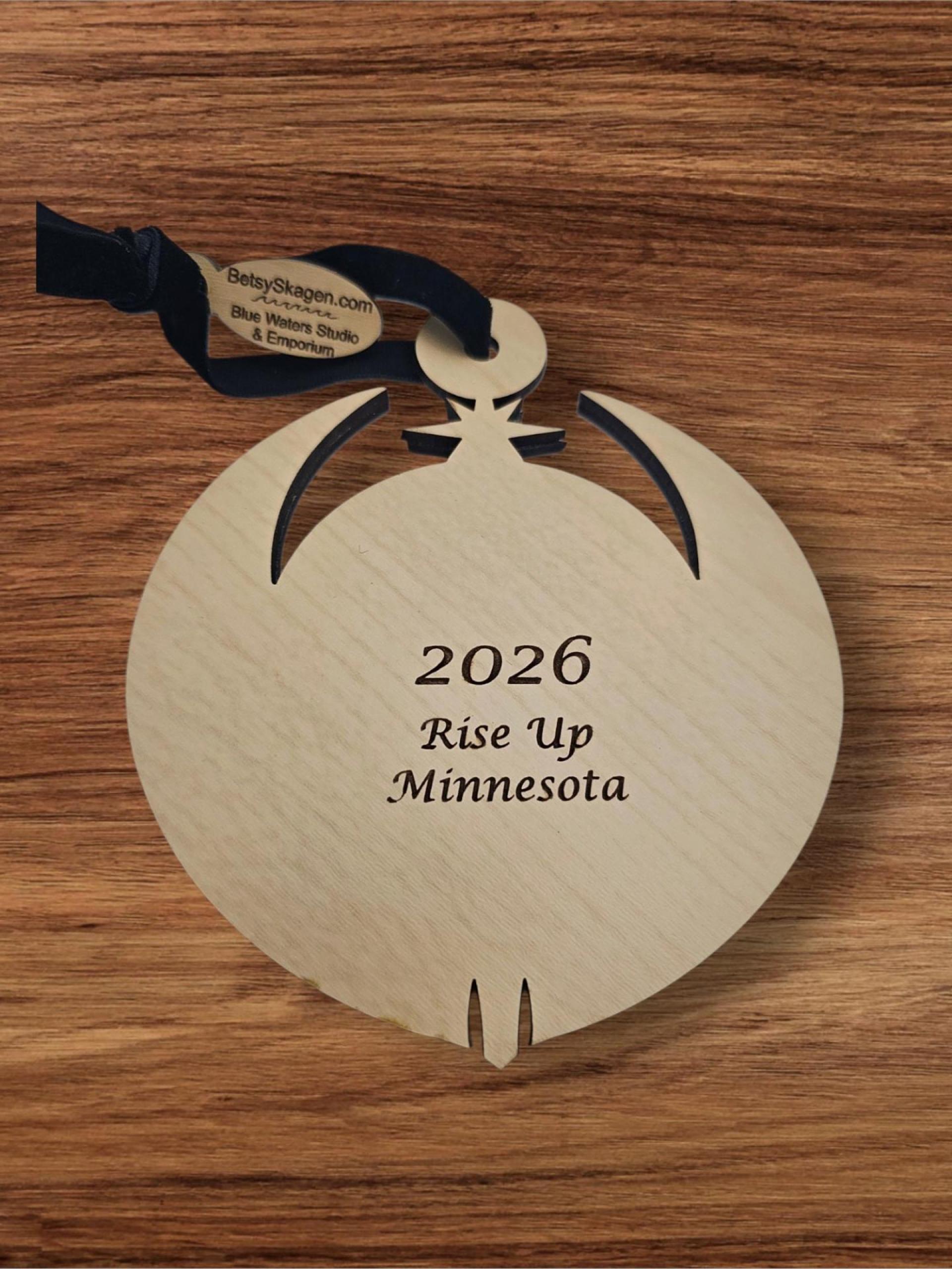 Rebel Loon Christmas Ornament - Rise Up Minnesota 2026