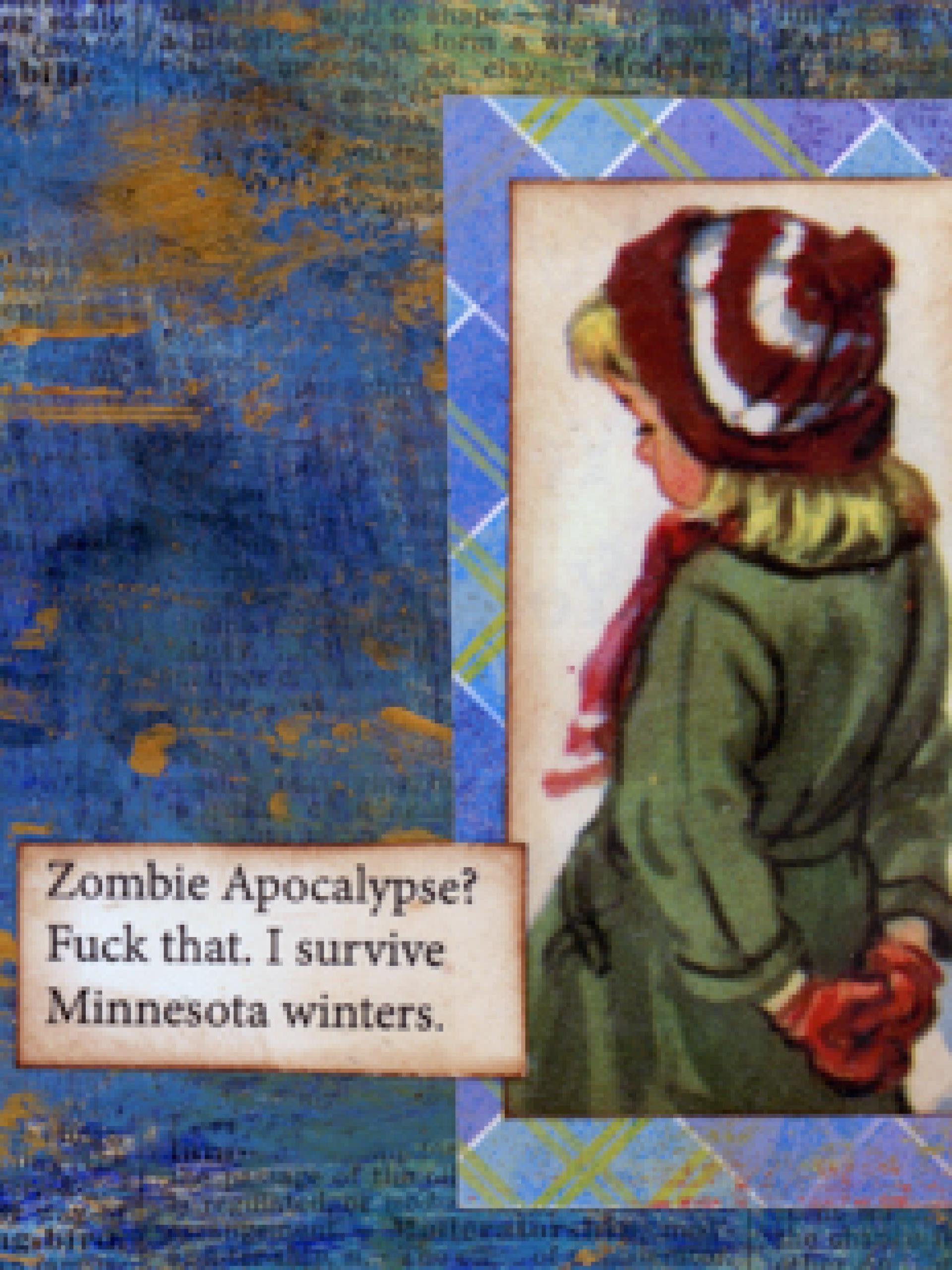 Holiday card -Minnesota, zombie
