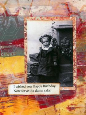 Birthday card - Serve the cake