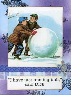 Holiday card - One big ball