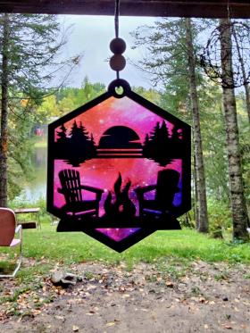 Small Sunsent Adirondack Suncatcher