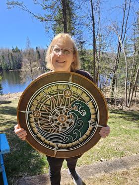 SOLD - Compass Rose - Emerald Green - Message us to custom order.