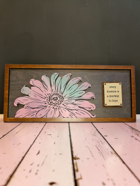 Every blossom is a doorway to hope - Pink & Sage -D-