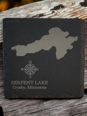 Slate Coaster - Serpent Lake