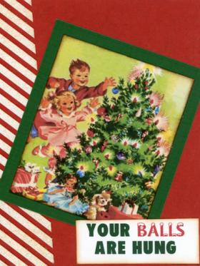Holiday card - Your balls are hung