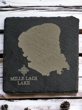 Slate Coaster - Mille Lacs Lake